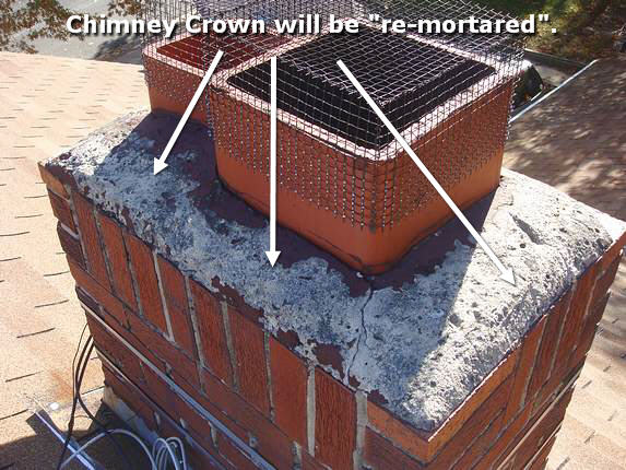 Chimney crown replacement