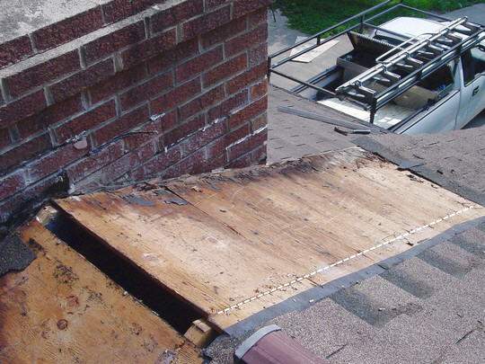 Roof plywood rot