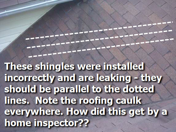 Shingles installed wrong